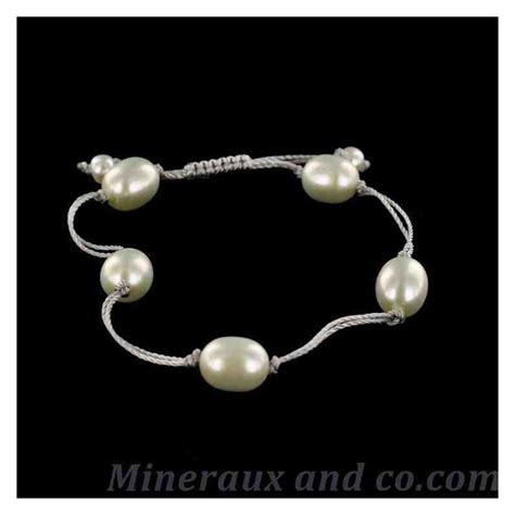 Bracelet Cordon Et Cinq Perles De Culture D Eau Douce Bracelets