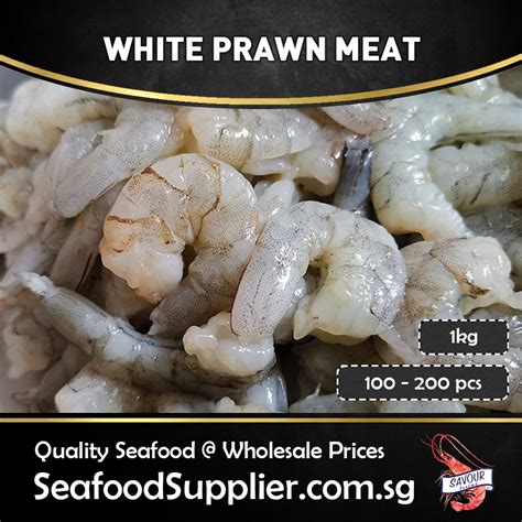 White Prawn Meat 1kg 100 200 Pcs Savour Gourmet Shopee Singapore