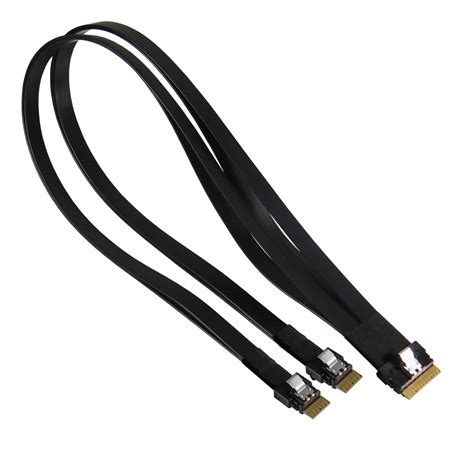 ‌Slimline SAS (SFF-8654) 8i to Slimline SAS (SFF-8654) 4i 2-Port Y ...