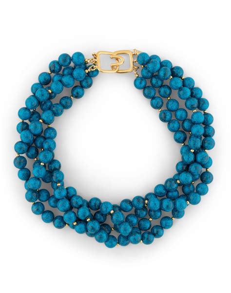 This Turquoise Necklace By Kenneth Jay Lane Evokes A Timelessly Elegant