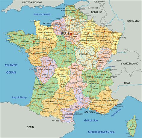 france printable map