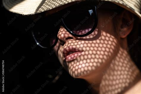 Elegant Model In Elegant White Bikini On Amazing View With Palm Tree
