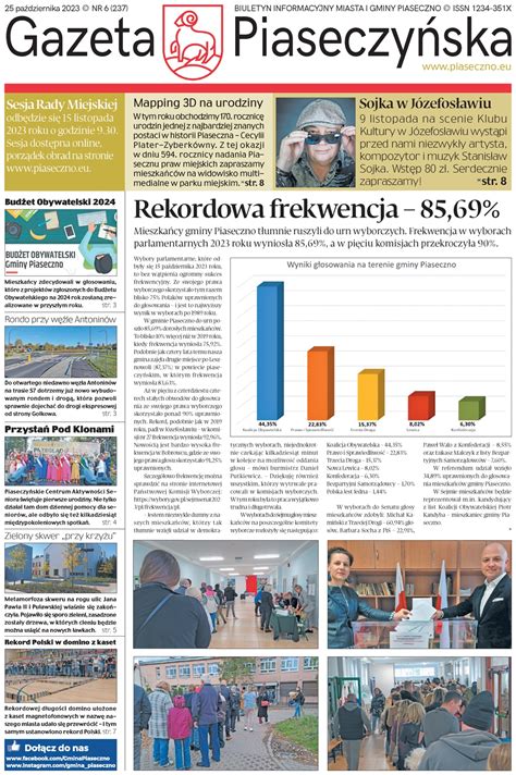 Gazeta Piaseczyńska nr 6 2023 Oficjalna strona Miasta i Gminy Piaseczno