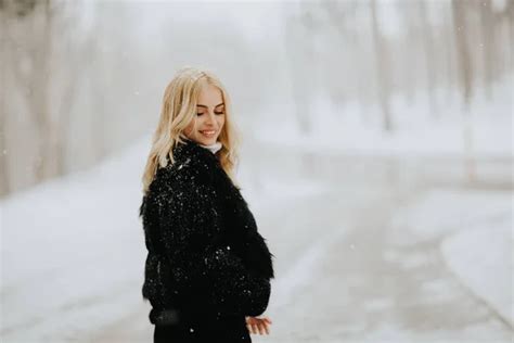 Blonde In Snow Stock Photos Royalty Free Blonde In Snow Images Depositphotos