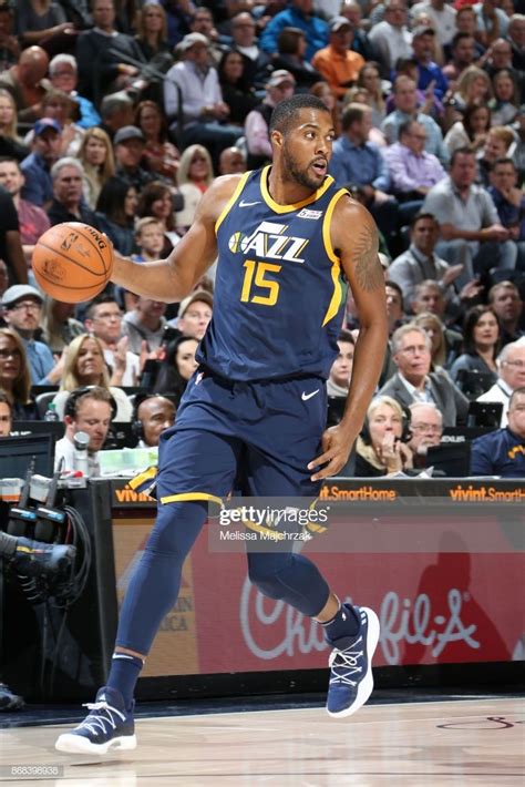 News Photo : Derrick Favors of the Utah Jazz handles the ball... | Utah ...