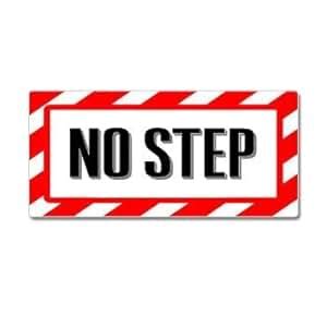 Amazon.com: No Step - Airplane Wing Warning - Window Bumper Sticker ...