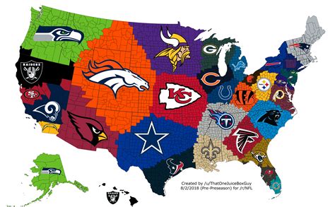 In honor of the (kinda) start of (kinda) football season, here is my map of the closest US ...