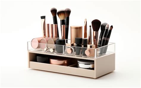 Premium Photo Highresolution Makeup Organizer On White