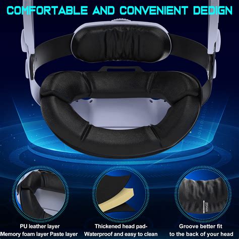 Beboncool Adjustable Head Strap for Meta 2/3 VR Headset, White, Durable