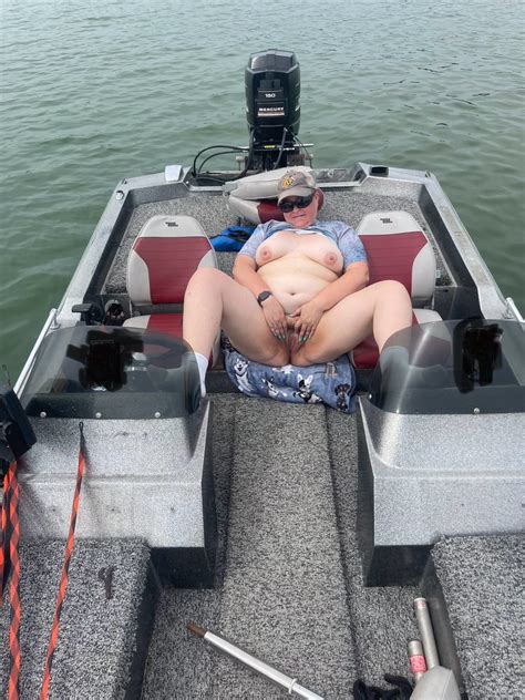 Fishing With Hubby On Boat Naked At The Lake