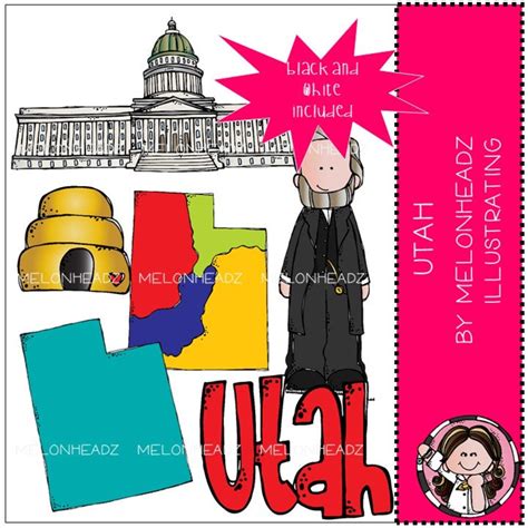 Utah Clip Art Mini Etsy