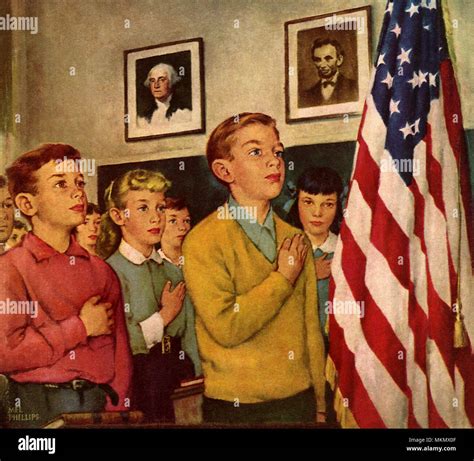 Pledge of allegiance classroom hi-res stock photography and images - Alamy