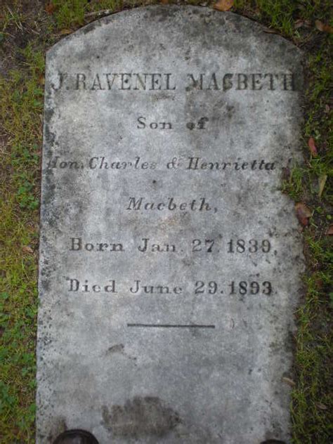 Capt J Ravenel MacBeth 1839 1893 Find A Grave Memorial