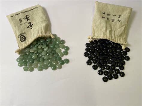 Камни для го из зелёного агата 22х10мм – Магазин Игры Го Goforme