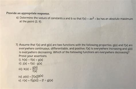 Solved Provide An Appropriate Response 6 Determine The