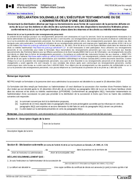 Fillable Online DCLARATION SOLENELLE DE L EXCUTEUR TESTAMENTAIRE OU DE