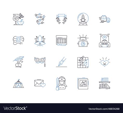 Inventive Approaches Line Icons Collection Vector Image