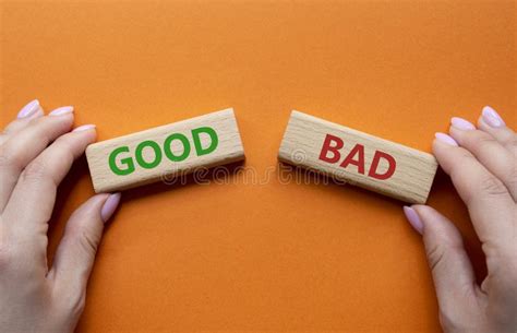 Good Or Bad Symbol Concept Word Good Or Bad On Wooden Blocks