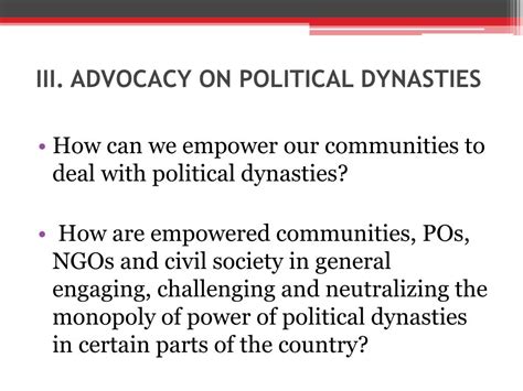 Ppt I About Political Dynasties Powerpoint Presentation Free