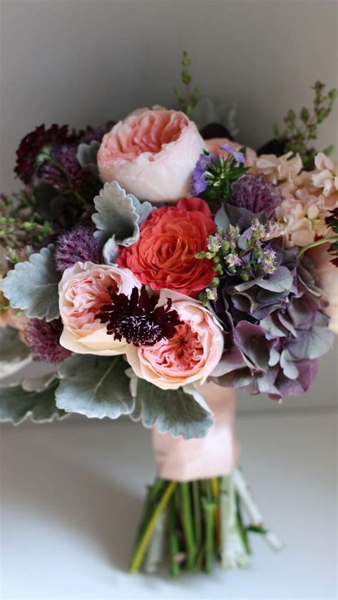 Flower Arranging Tips for Weddings | Fall wedding bouquets purple ...