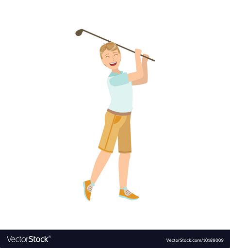 Man Playing Golf Royalty Free Vector Image Vectorstock