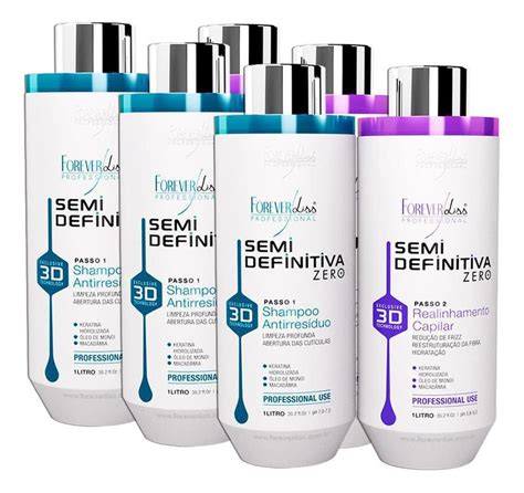 Semi Definitiva Sem Formol - Kit 03 Forever Liss Semi Definitiva 3D Zero Sem Formol Litro ...