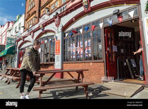 Southend On Sea Uk 21st Mar 2020 Despite The Sun Being Out Numbers