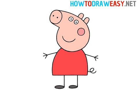 How to Draw Peppa Pig | Peppa pig drawing, Pig sketch, Elementary drawing