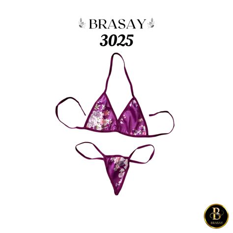 Jual Brasay Pakaian Dalam Wanita Korea Lingerie Set Bra Lingerie G String Motif Bunga