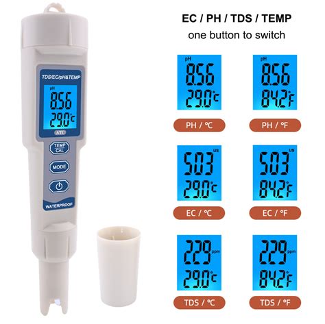 In Digital Ph Tds Ec Thermometer Meter Tester Grandado