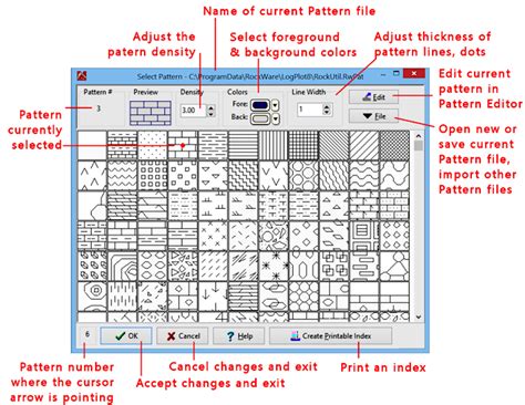 select pattern window