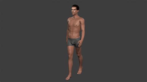 Beautiful Naked Man 3 Rigged 3D Model Superhive Formerly Blender Market