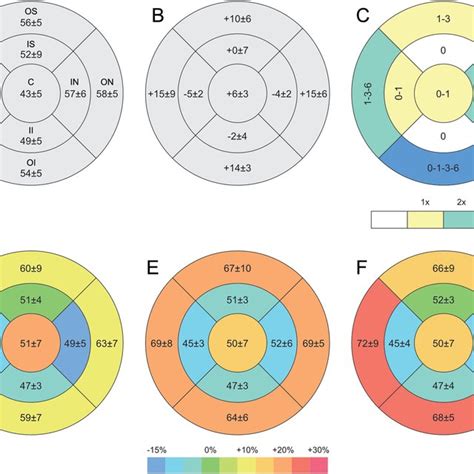 Epithelial Thickness Profile Map With Mean Preoperative Absolute Values