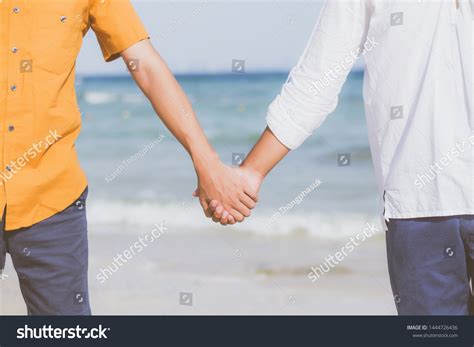 Closeup Asian Gay Couple Holding Hands Stock Photo Edit Now