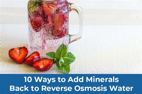 Rejuvenate Your Reverse Osmosis Water: 10 Ways to Add Essential Minerals Back Into RO Water ...