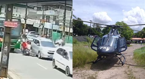 Motociclista é transportado de helicóptero até o Recife após colisão