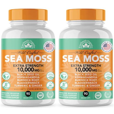 Sea Moss, Black Seed Oil & Ashwagandha Capsules | EverSmith Organics