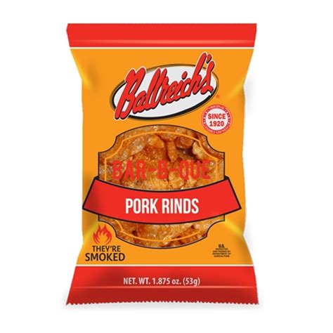 1875 Oz Bar B Que Pork Rinds Ballreich Snack Food Company