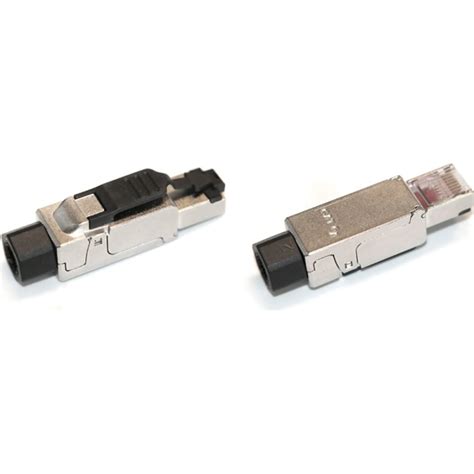 Разъем RJ-45 Hyperline PLUF-8P8C-S-C6A-SH 8P8C под витую пару, полевая ...