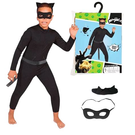 Fantasia Do Cat Noir - Fantasia Infantil Menino Cat Noir De As Aventuras De Ladybug Original