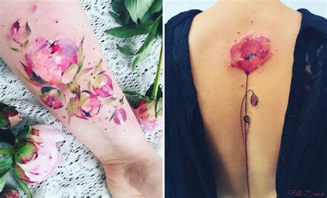 Pink Flower Tattoo Watercolor | Best Flower Site