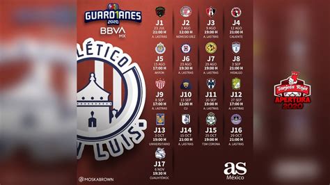 Atlético De San Luis Calendario Oficial Apertura 2020 Liga Mx Youtube