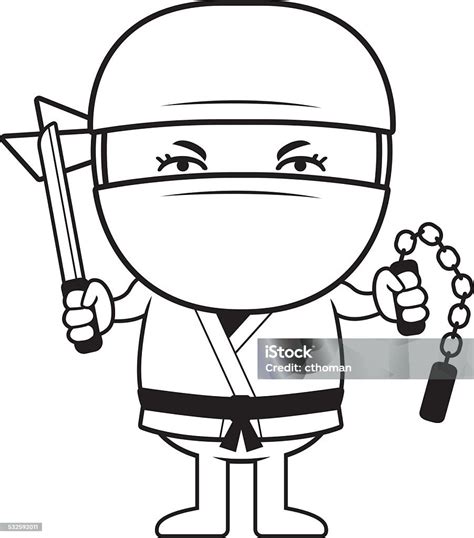 Kartun Senjata Ninja Kecil Ilustrasi Stok Unduh Gambar Sekarang