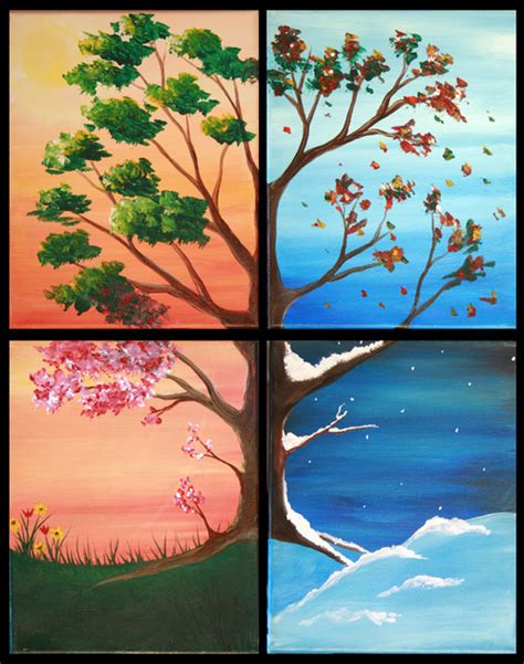 Four Seasons Tree – The Blank Canvas Splattered