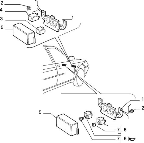 Fuse box diagram Alfa Romeo 164 and relay with assignment and location