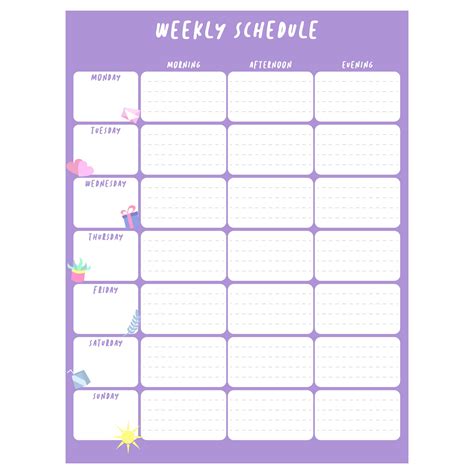 Weekly calendar pages