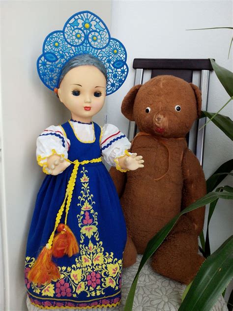 Кукла СССР в русском сарафане и кокошнике 50 см (торги завершены ...