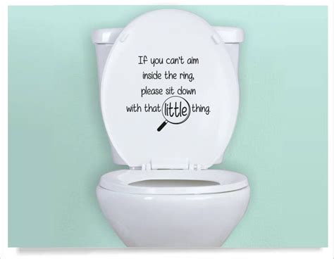 Toilet Decal Funny Sayings For Toilet Seat If You Sprinkle Etsy