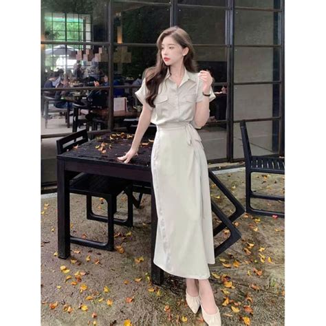 Set O Linen O S T N Ch T I H P Ch N V Y Midi Th T Eo Nude Shopee Vi T Nam