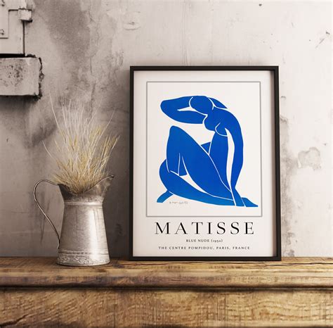 Henri Matisse Poster Blue Nude Matisse Print Matisse Etsy